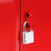 Fixturedisplays® Mini Metal Locker With Key And Lock Red 4.2 X 4.2 X 11